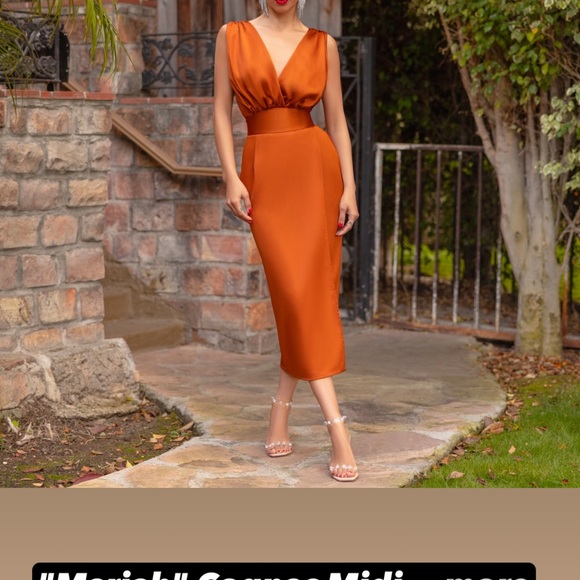 Orange Dress for wedding or formal event - Picture 1 of 2